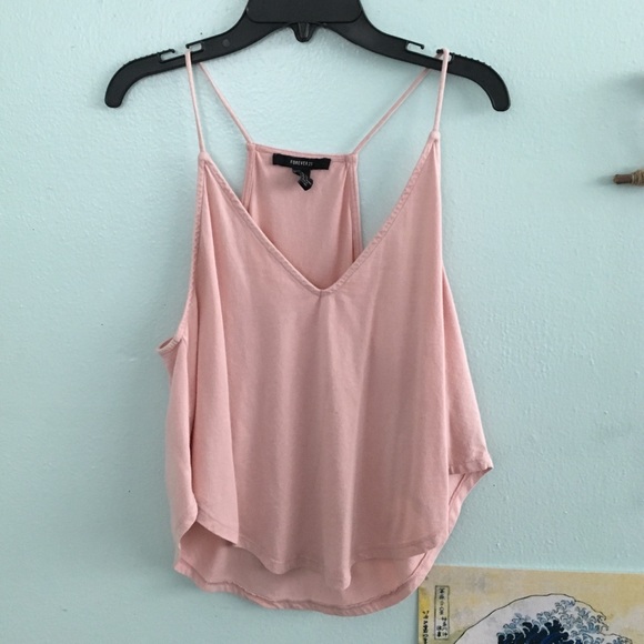 Forever 21 Tops - baby pink deep v tank
